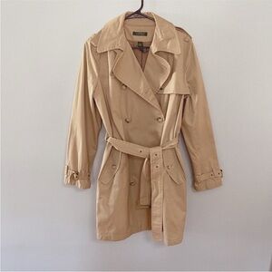 Ralph Lauren Tan Double-Breasted Trench Coat